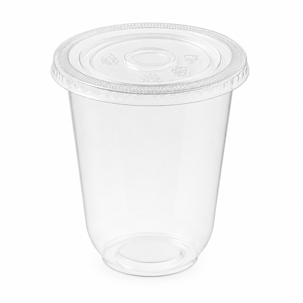 (PLA) Bioplastic Flat(Straw) Lid, 9-24oz (96mm) BPI (20PK/50CT)
