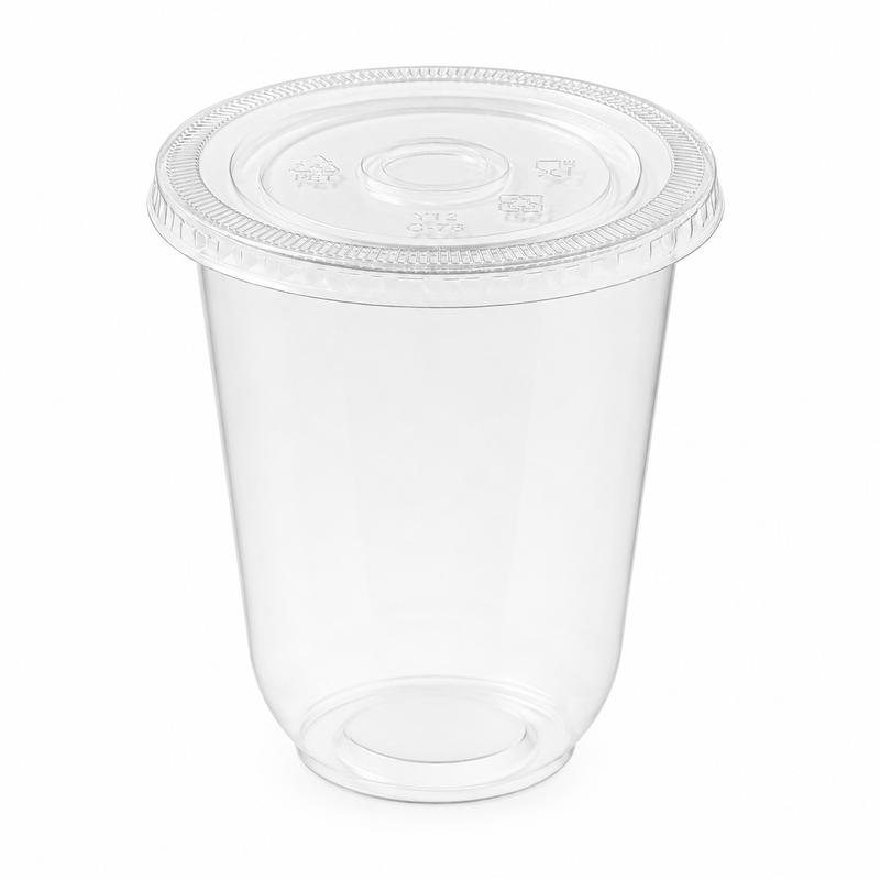 (PLA) Bioplastic Flat(Straw) Lid, 9-24oz (96mm) BPI (20PK/50CT)