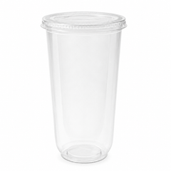 (PLA) Bioplastic Flat(Straw) Lid, 9-24oz (96mm) BPI (20PK/50CT)