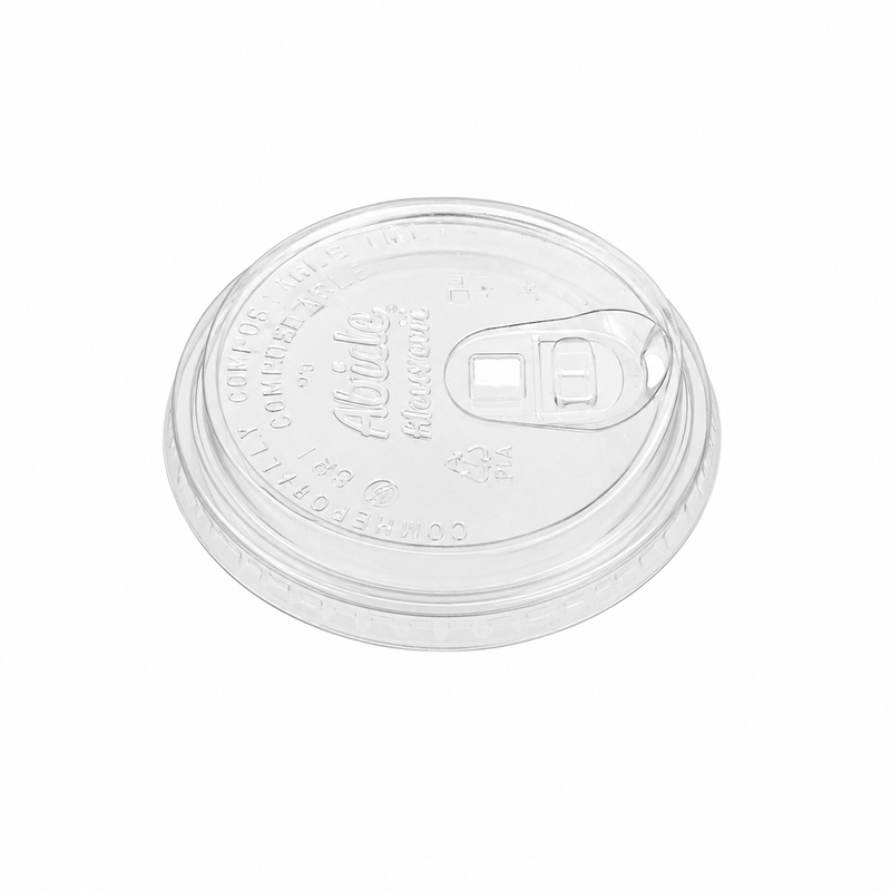 (PLA) Bioplastic Sip Lid, 9-24oz (96mm) BPI (20PK/50CT)