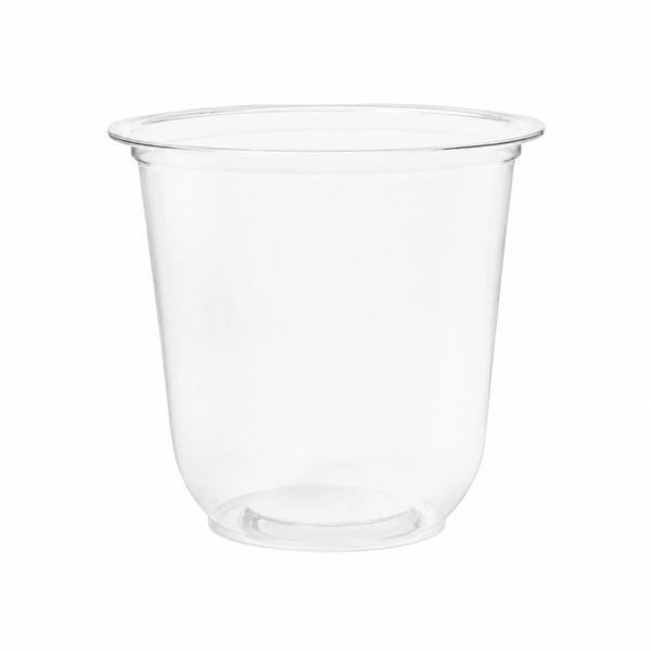 (PLA) Bioplastic Cup 12oz, 16oz and 24oz U bottom (10PK/100CT), BPI Certified, hold temperatures up to 105°F (40°C)