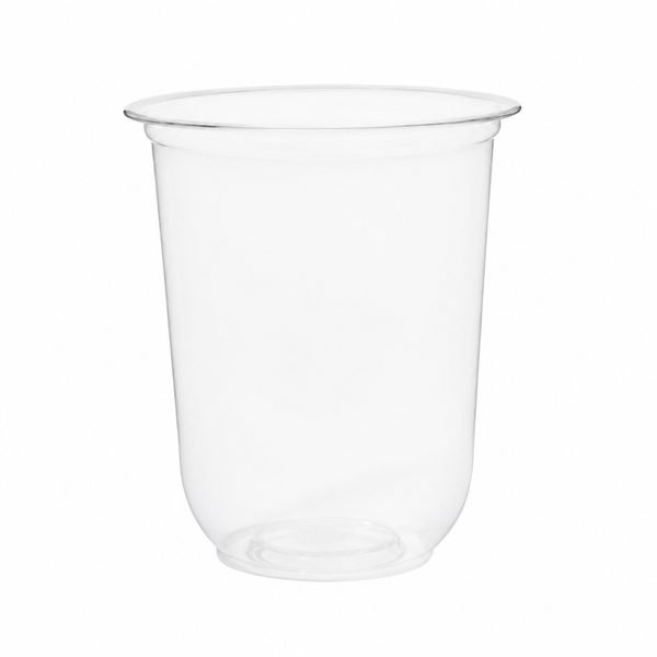 (PLA) Bioplastic Cup 12oz, 16oz and 24oz U bottom (10PK/100CT), BPI Certified, hold temperatures up to 105°F (40°C)