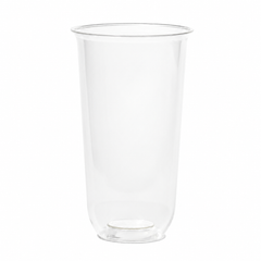 (PLA) Bioplastic Cup 12oz, 16oz and 24oz U bottom (10PK/100CT), BPI Certified, hold temperatures up to 105°F (40°C)