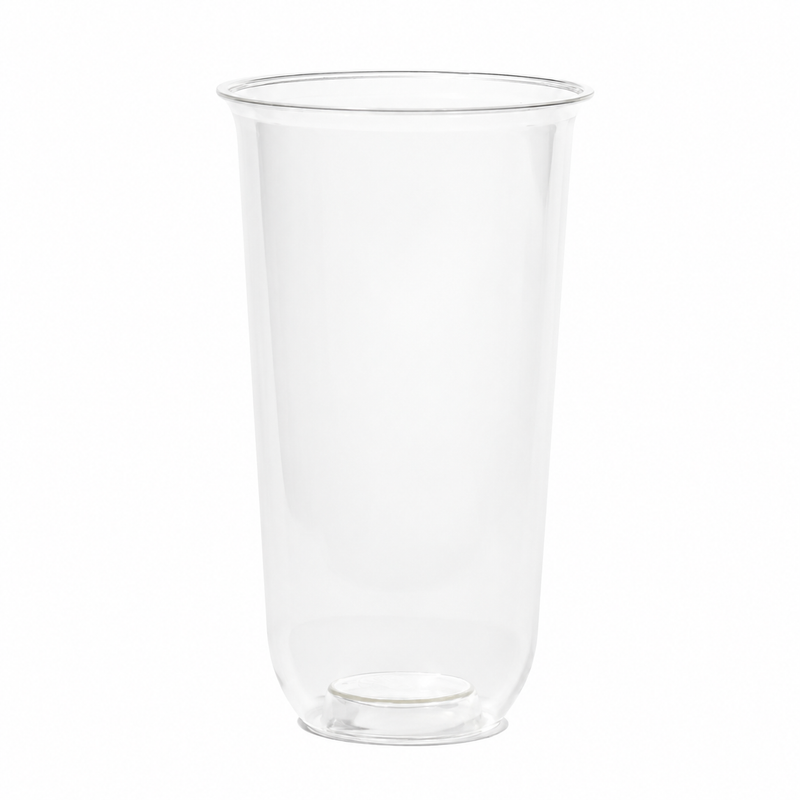 (PLA) Bioplastic Cup 12oz, 16oz and 24oz U bottom (10PK/100CT), BPI Certified, hold temperatures up to 105°F (40°C)