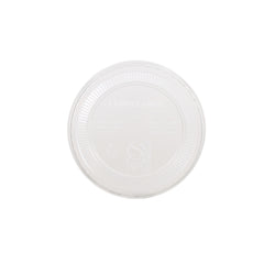 Bioplastic Flat Lid, PLA, Clear, For 9oz-24oz Cup, Cold Only, 96mm Diameter, Compostable, BPI Certified