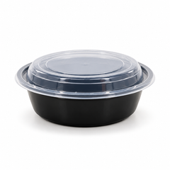 [Hawaii Foodware] 32 oz Round Microwavable Food Container with Lid