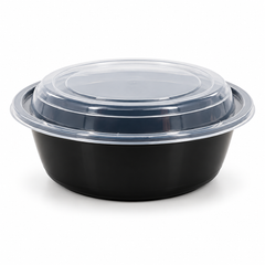 [Hawaii Foodware] 48 oz Round Microwavable Food Container with Lid