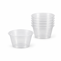[Hawaii Foodware] 1 oz PP Portion Cups, Clear, 45 mm, 250 Count