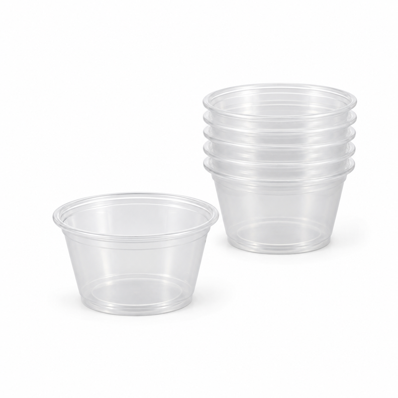 [Hawaii Foodware] 1 oz PP Portion Cups, Clear, 45 mm, 250 Count