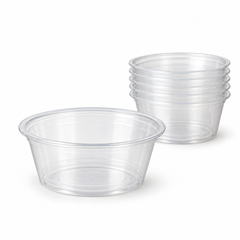 [Hawaii Foodware] 3.25 oz PP Portion Cups, Clear, 74 mm, 125 Count