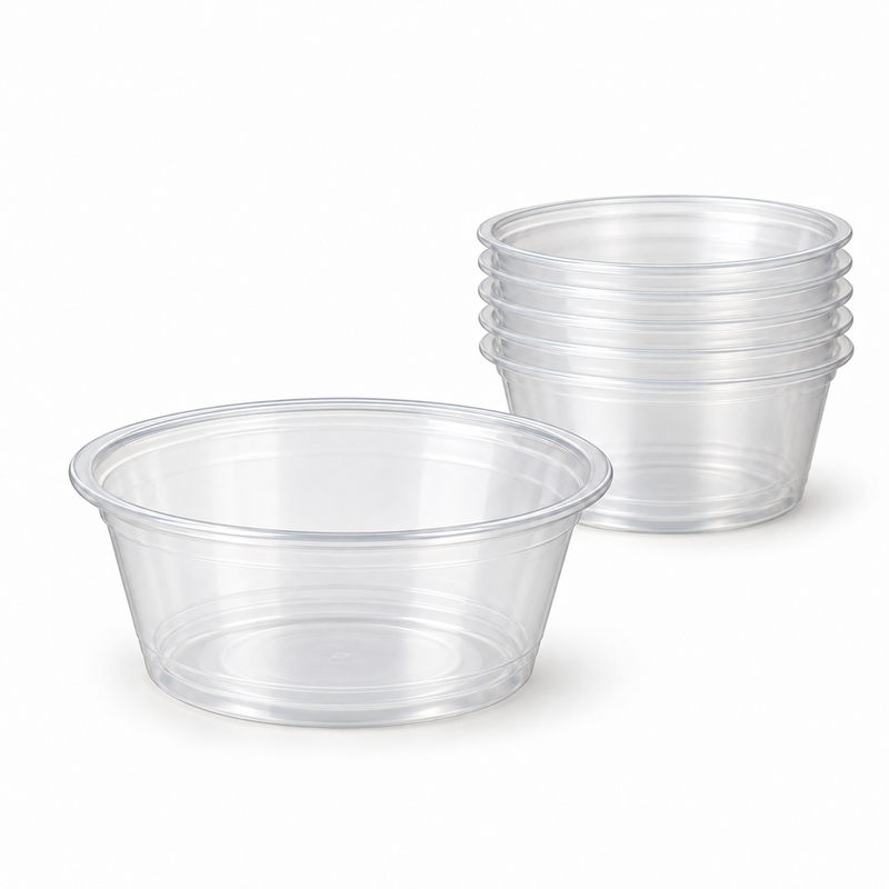 [Hawaii Foodware] 3.25 oz PP Portion Cups, Clear, 74 mm, 125 Count