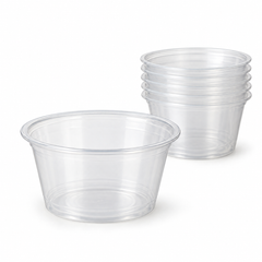[Hawaii Foodware] 4 oz PP Portion Cups, Clear, 74 mm, 125 Count