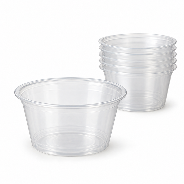[Hawaii Foodware] 4 oz PP Portion Cups, Clear, 74 mm, 125 Count