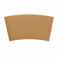 Paper Cup Sleeve (80mm), Kraft Color, For Single Wall Cups, Compostable