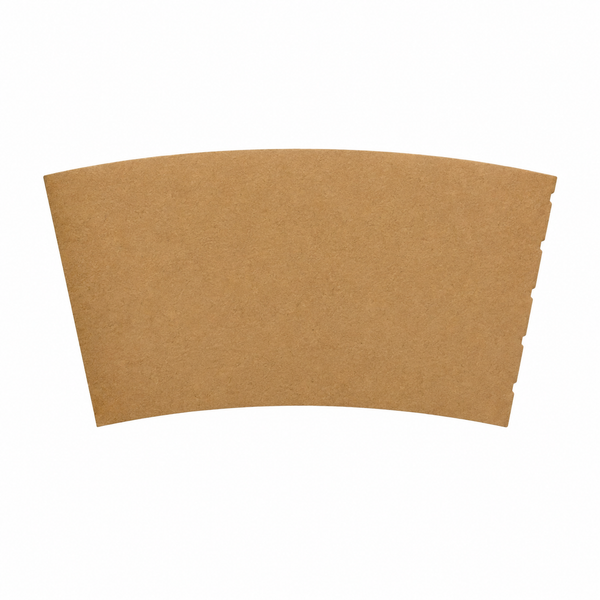 Paper Cup Sleeve (80mm), Kraft Color, For Single Wall Cups, Compostable