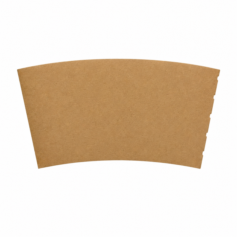 Paper Cup Sleeve (80mm), Kraft Color, For Single Wall Cups, Compostable