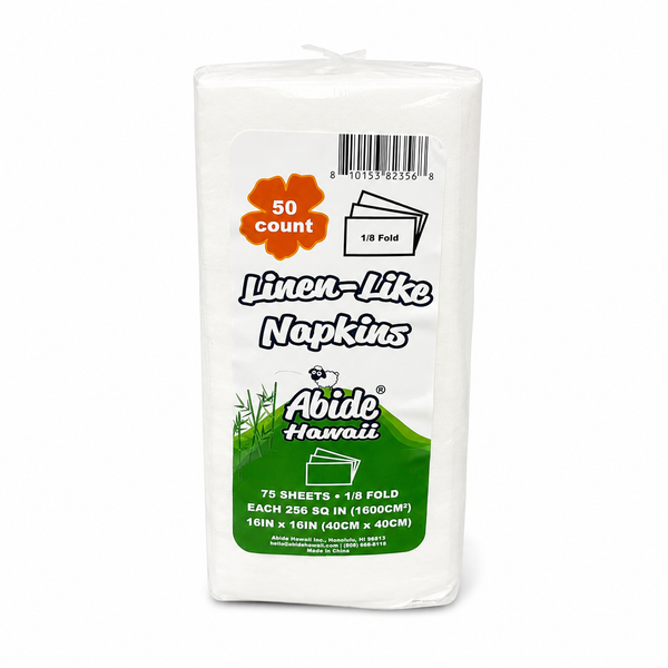 Paper Napkin Linen-like 16x16 1/8 fold white (20PK/50CT)