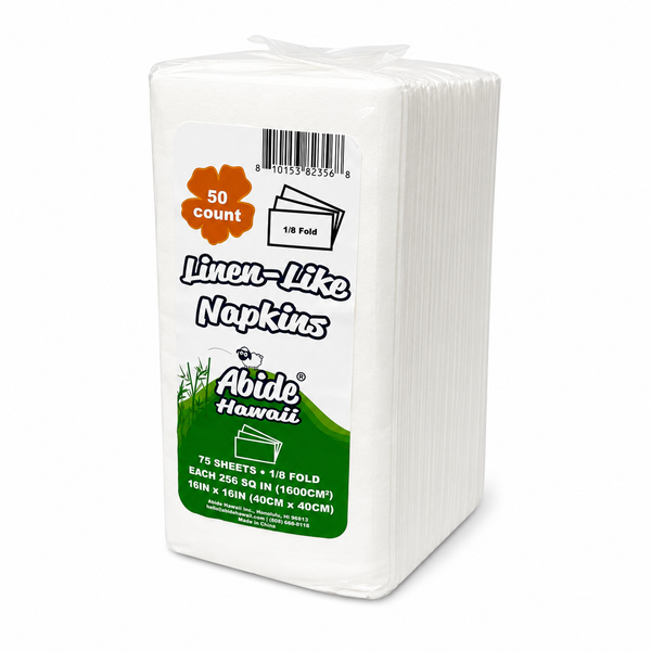 Paper Napkin Linen-like 16x16 1/8 fold white (20PK/50CT)