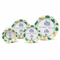Paper Bowl 10oz Island Vibes (Pineapple & Monstera Design)