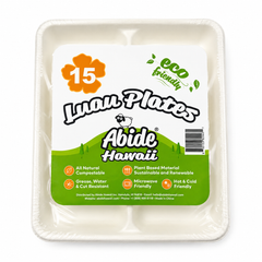 Plant Fiber Luau Plate, White