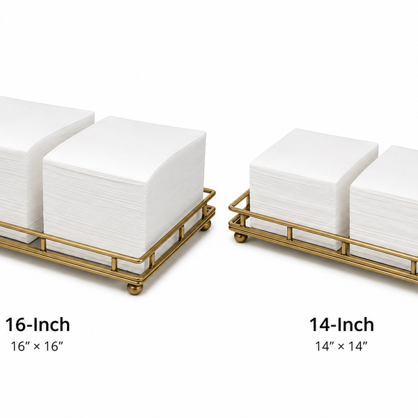 Premium Linen-Like Paper Napkin (2 Sizes), White Flat Pack (20PK/50CT)