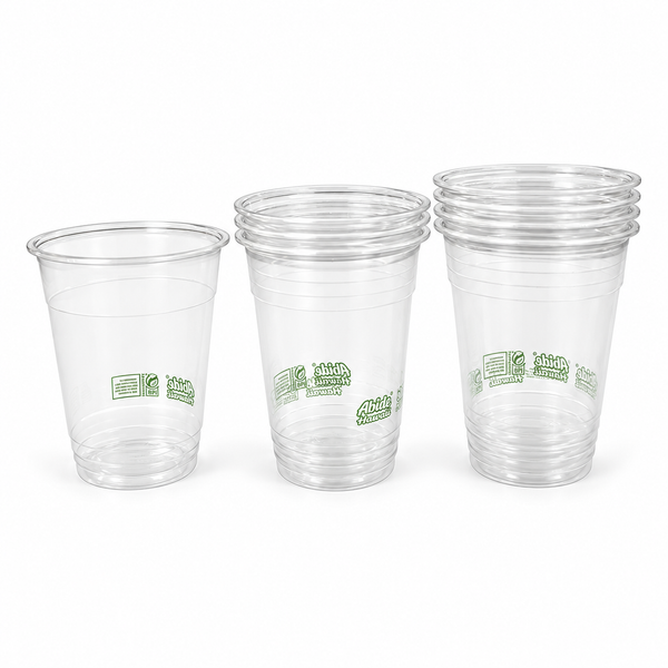 (PLA) 16 oz Cold Cups, Bioplastic, Commercially Compostable, 12 Count