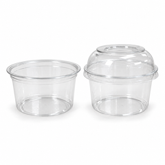 16 oz PLA Clear Poke Bowl, Plant-Based Bioplastic, Disposable