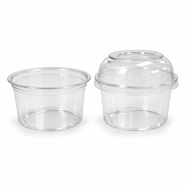 16 oz PLA Clear Poke Bowl, Plant-Based Bioplastic, Disposable