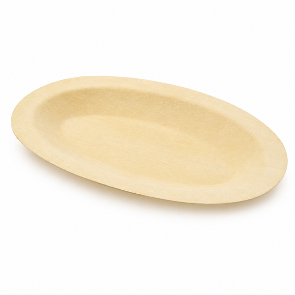 (New Item-Coming soon) Natural Wood Oval Plate 8.3