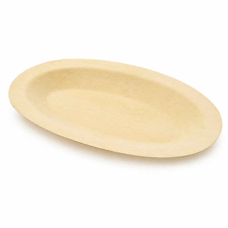 (New Item-Coming soon) Natural Wood Oval Plate 8.3