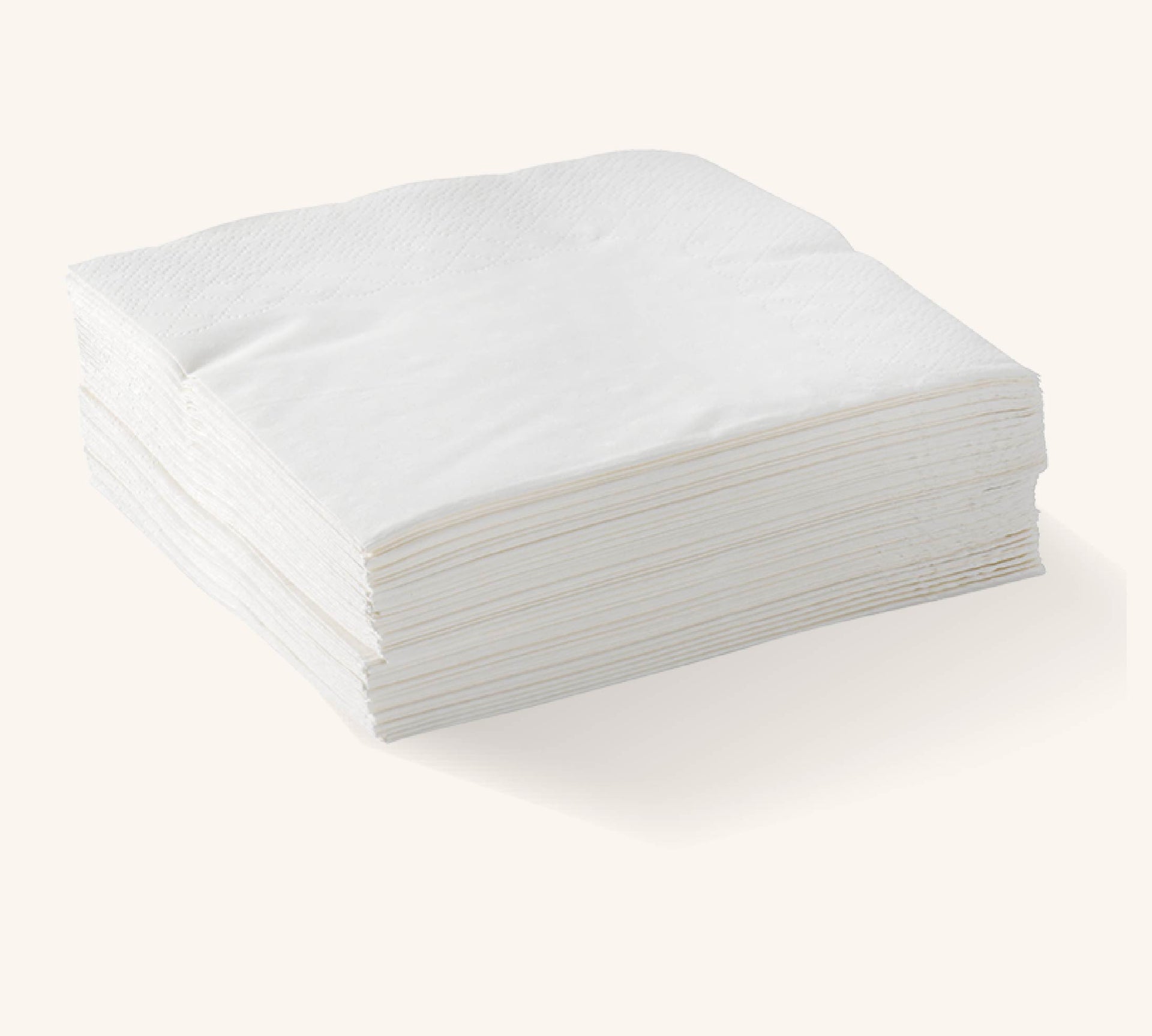 Bamboo Fiber 2-Ply Lunch Napkin 11.8" x 11.8", White Color, 1/4 Fold, PFAS-Free, Compostable