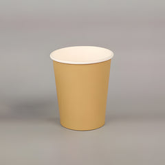 Paper Single Wall Cup 8oz, 100% Bamboo Fiber, Neutral Color, For Coffee/Tea/Juice, Hot/Cold Friendly, Compostable