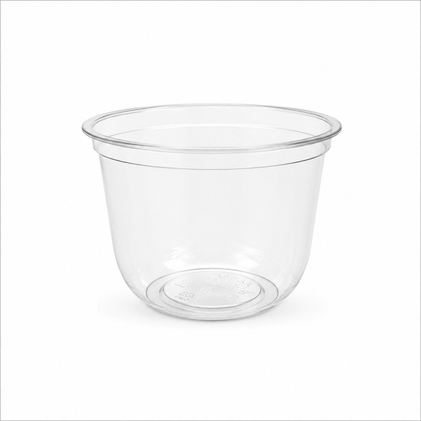 (PLA) Bioplastic Cup 12oz, 16oz and 24oz Rounded bottom (10PK/100CT), BPI Certified, hold temperatures up to 105°F (40°C)