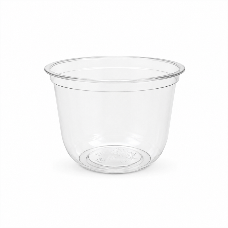 (PLA) Bioplastic Cup 12oz, 16oz and 24oz Rounded bottom (10PK/100CT), BPI Certified, hold temperatures up to 105°F (40°C)