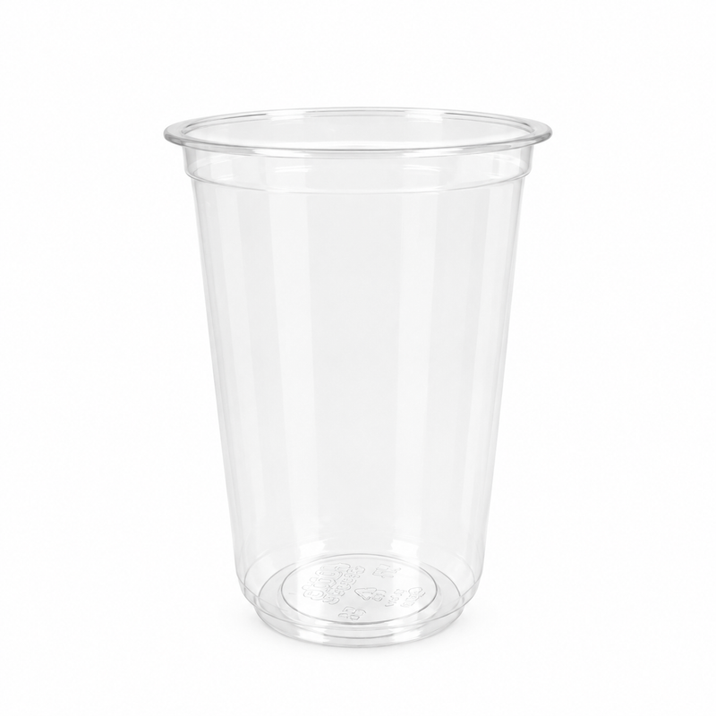(PLA) Bioplastic Cup 12oz, 16oz and 24oz Rounded bottom (10PK/100CT), BPI Certified, hold temperatures up to 105°F (40°C)
