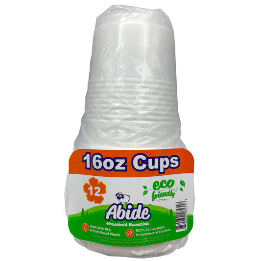 Abide Eco Compostable 16oz Plastic Cups