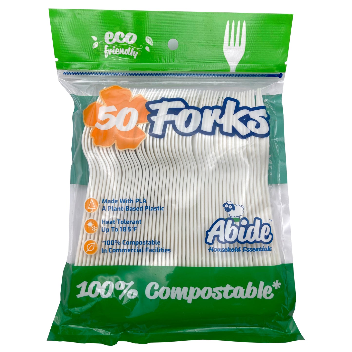 Abide Eco Compostable Plastic Forks