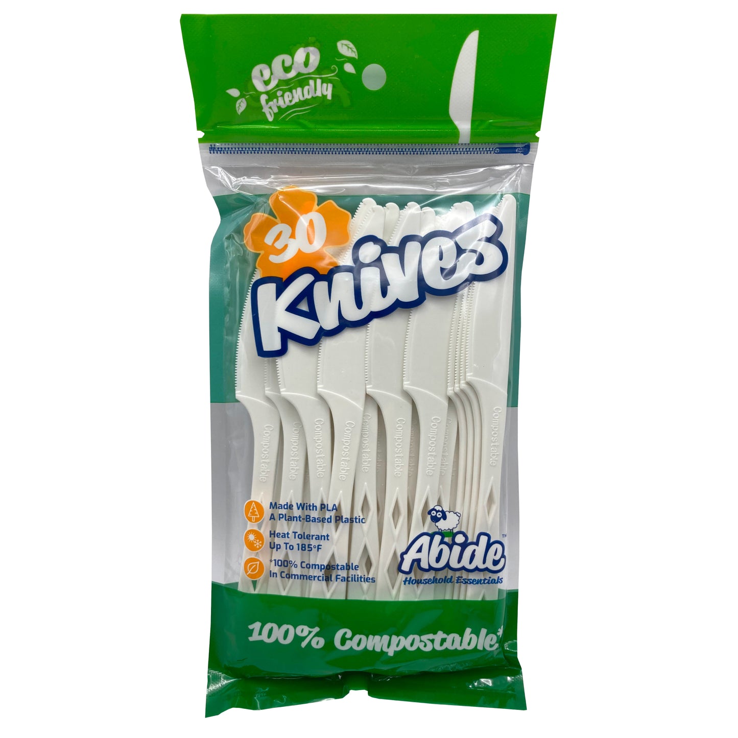 Abide Eco Compostable Plastic Knives