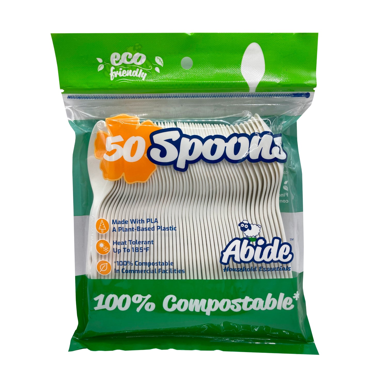 Abide Eco Compostable Plastic Spoons